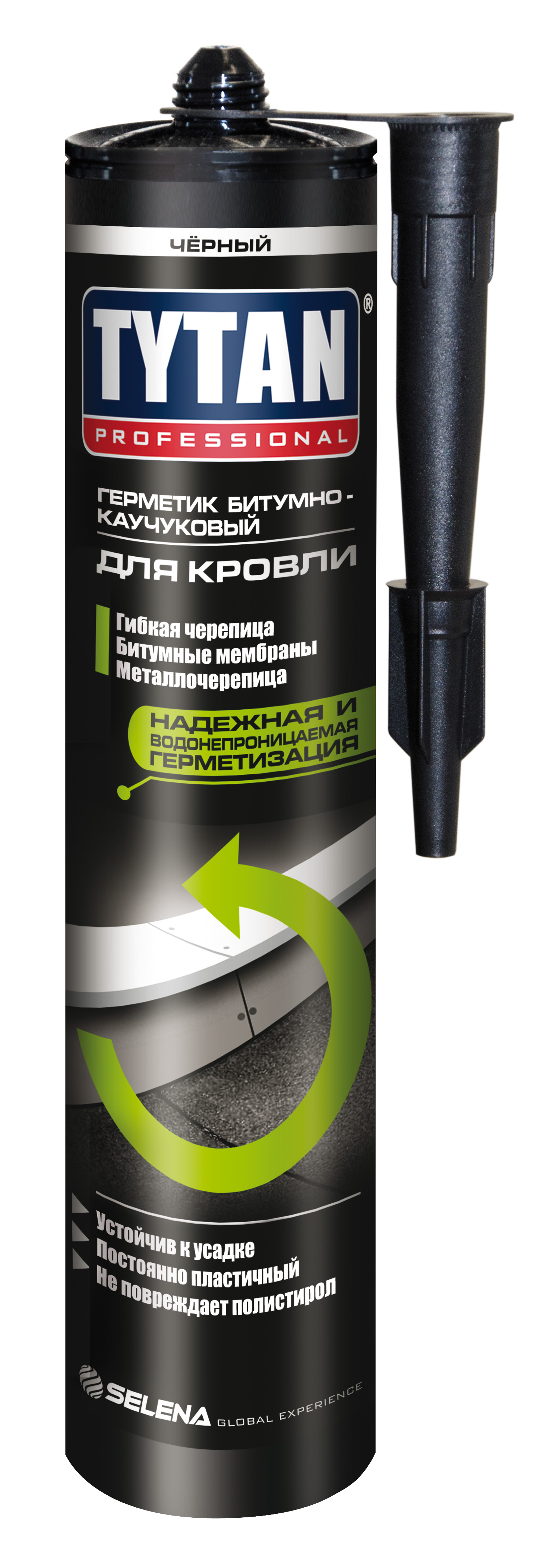 Герметик битумно-каучуковый кровельный черный 310 мл TYTAN Professional