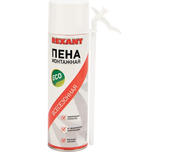 Пена монтажная всесезонная с трубочкой 40 л REXANT eco