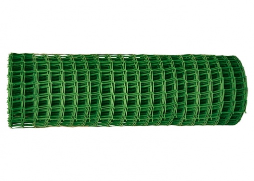 Решетка заборная в рулоне, 1 х 20 м, ячейка 50 х 50 мм, пластиковая, зеленая