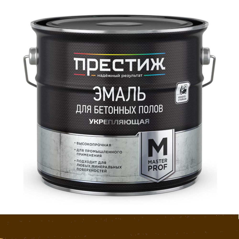 Эмаль д/бетонных полов коричневая 4 кг Престиж