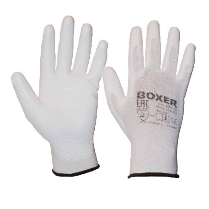 Перчатки нейлоновые с полиуретановым покрытием BOXER