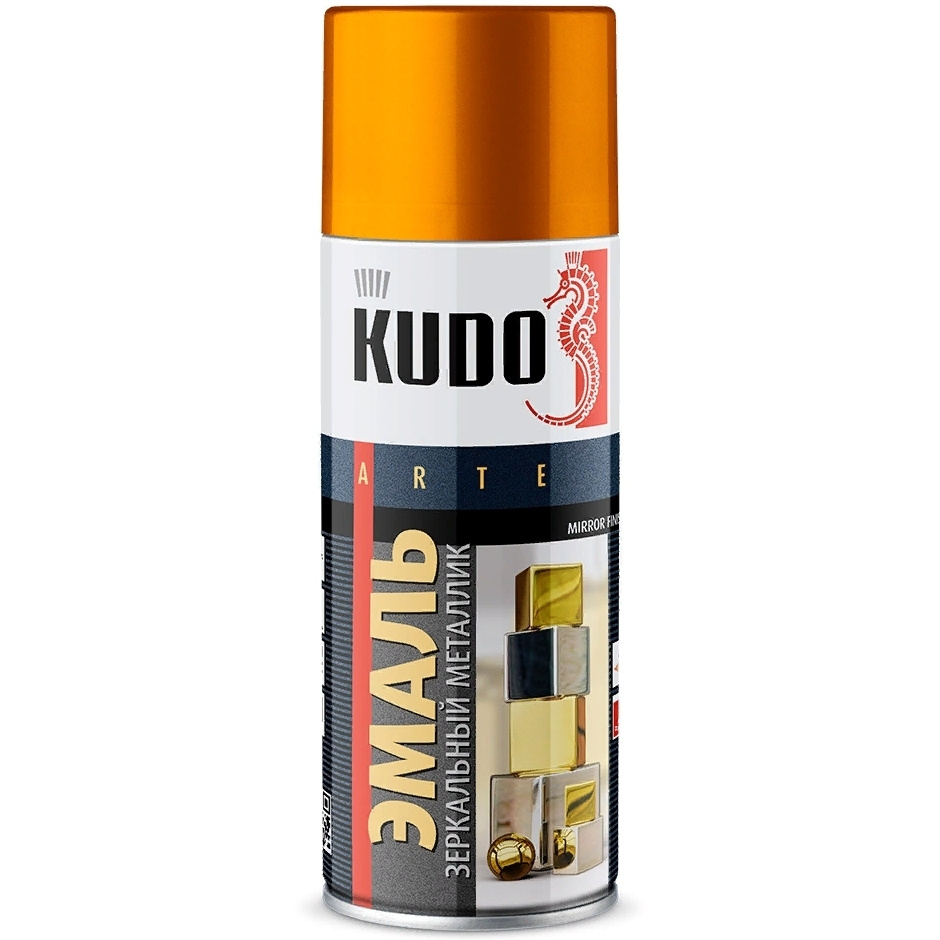 Краска-спрей зеркальное золото 520мл KUDO