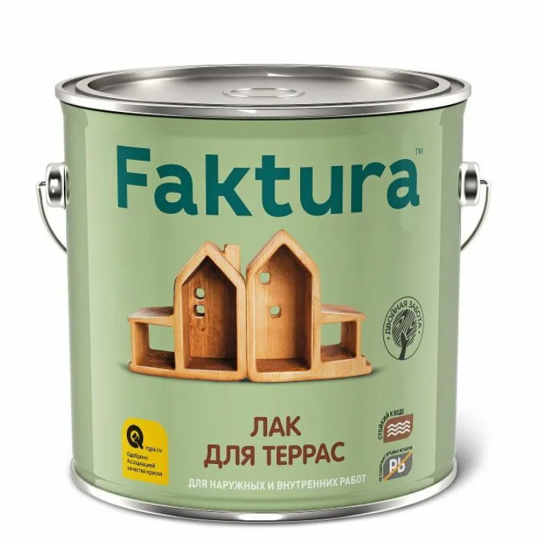 Лак FAKTURA для террас, ведро 2,7 л 