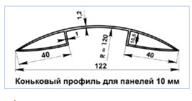 Конёк  на Капельку50*50*2100