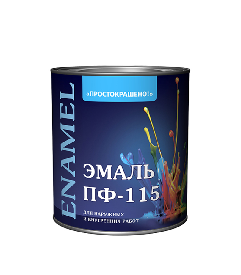 Эмаль ПФ-115 коричневая 2,7кг Простокрашено