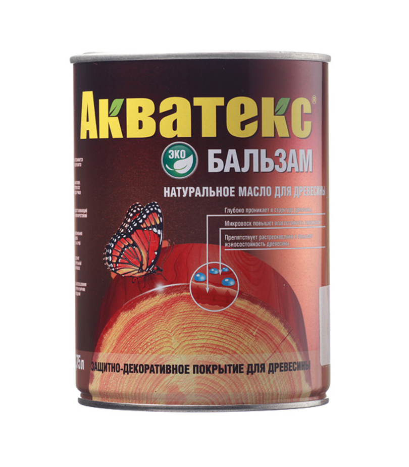 Масло натуральное для древесины Акватекс бальзам патина 0,75л