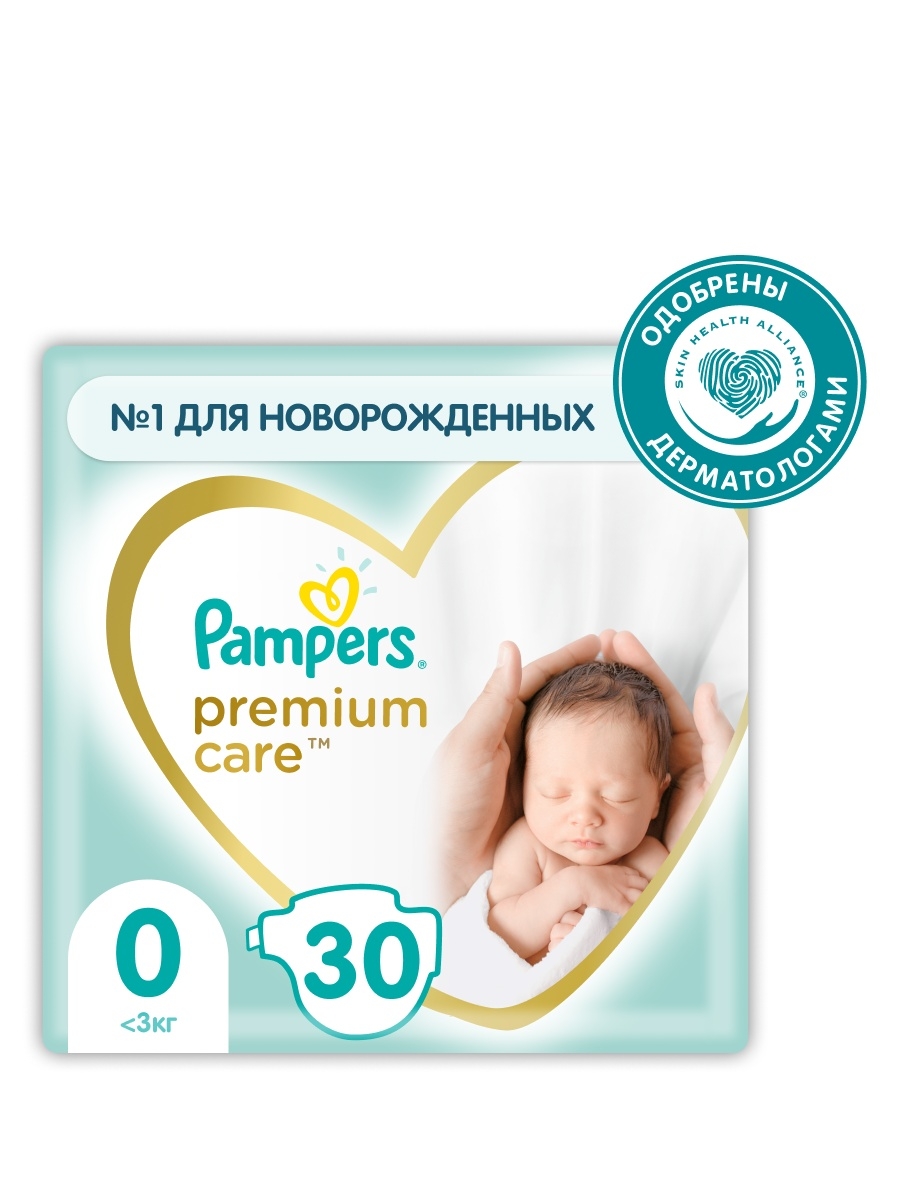 PAMPERS Подгузники Premium Care Newborn (<3 кг) Микро Упаковка 30