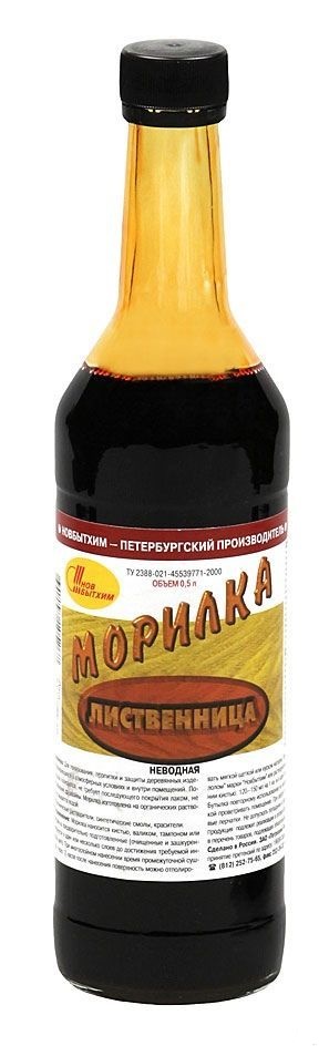 Морилка неводная Лиственница 0,5л (Петрохим)