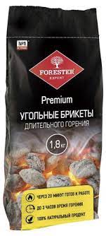 Брикеты древесно-угольные FORESTER 1,8 кг