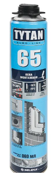 Пена монтажная TYTAN Euro-Line 65 зима 860 мл