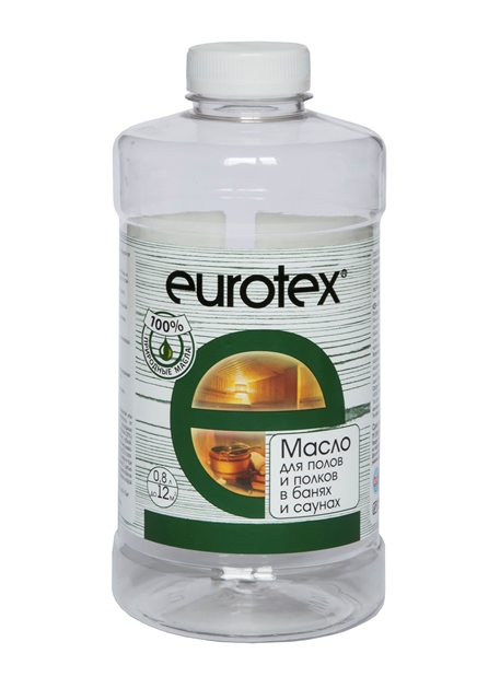 Масло для защиты пола и полков EUROTEX сауна 0,8л