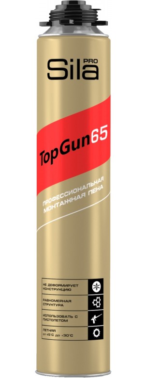 Пена монтажная профессиональная Sila Pro TopGun 65 winter, 875 мл