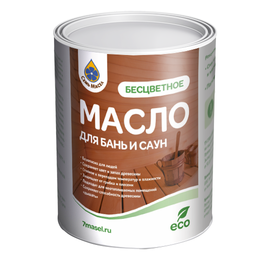 Масло для бань и саун 0,45л бесцветное (7 масел)