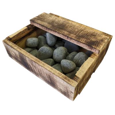 Камень банный Оливин (10 кг, ящик) шлифованный