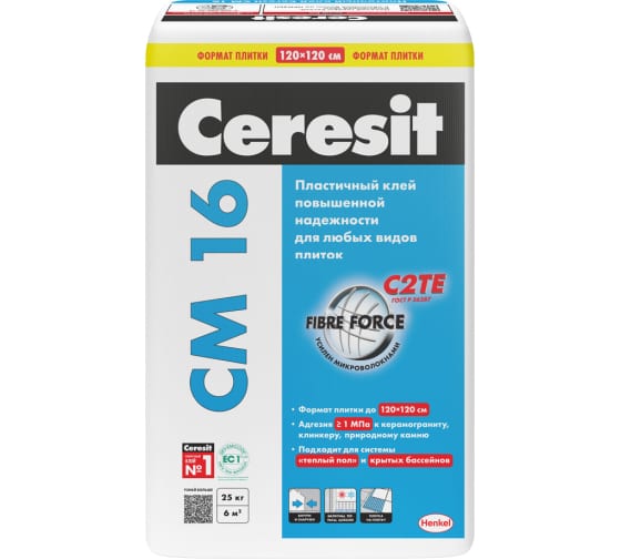 Клей плиточный эластич CM 16/5 Россия 